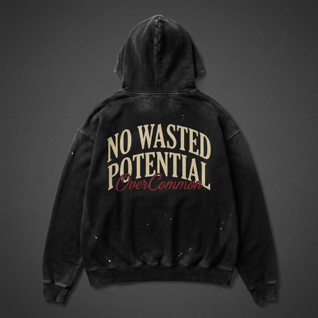 OVRCMMN Vintage Hoodie – Washed Black
